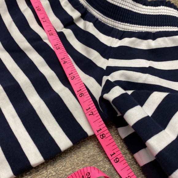 JCrew off the shoulder pinstripes shirt with half sleeves - Picture 6 of 11